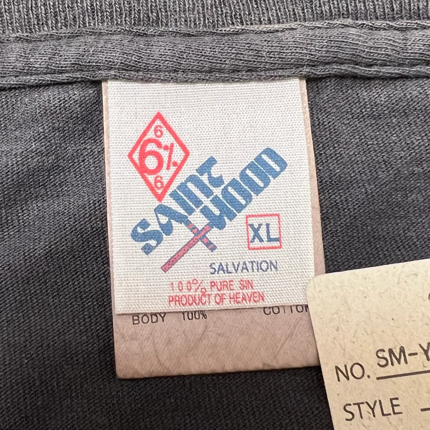 SAINT Mxxxxxx × NEIGHBORHOOD STHD . LS TEE SPEED KILLS/BLK Skull Helmet Long Sleeves Washed Black S-XL Cylindrical Cloth Ready-Made Assute Dyeing Heavy Washing Water Fading Handmade Splashed Ink Holes Simulate Natural Fading and Old Effects Correct Version Customized NBHD Co-branded Accessories Top Purchasing Level